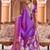 purple plain silk_blend banarasi-sarees saree with blouse