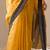 Yellow plain cotton cotton-sarees saree with blouse