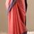 Peach plain cotton cotton-sarees saree with blouse