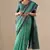 Green plain cotton cotton-sarees saree with blouse