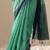Green plain cotton cotton-sarees saree with blouse