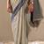 Grey plain cotton cotton-sarees saree with blouse