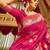 pink plain silk silk-sarees saree with blouse