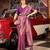 purple plain silk silk-sarees saree with blouse