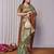 green plain silk_blend silk-blend-sarees saree with blouse