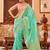 green plain silk_blend silk-blend-sarees saree with blouse