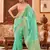 green plain silk_blend silk-blend-sarees saree with blouse