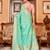 green plain silk_blend silk-blend-sarees saree with blouse