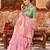 pink plain silk_blend silk-blend-sarees saree with blouse