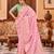 pink plain silk_blend silk-blend-sarees saree with blouse