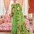 Green plain cotton cotton-sarees saree with blouse