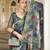 Grey plain cotton cotton-sarees saree with blouse
