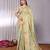 Cream plain tissue tissue-sarees saree with blouse