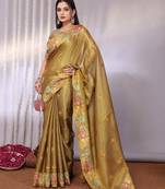 Multicolor plain tissue tissue-sarees saree with blouse