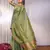 Green plain tissue tissue-sarees saree with blouse