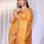Yellow plain tissue tissue-sarees saree with blouse