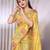 Yellow plain tissue tissue-sarees saree with blouse