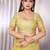 Yellow plain tissue tissue-sarees saree with blouse