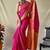 pink plain silk_blend patola-saris saree with blouse