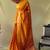 orange plain silk_blend patola-saris saree with blouse