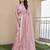 pink plain silk silk-sarees saree with blouse