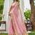 pink plain silk silk-sarees saree with blouse