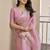 pink plain silk silk-sarees saree with blouse