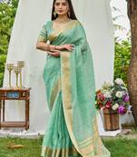 blue plain silk silk-sarees saree with blouse