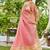 peach plain silk silk-sarees saree with blouse