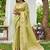 green plain silk silk-sarees saree with blouse