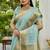 blue plain silk silk-sarees saree with blouse