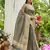 Grey plain tissue tissue-sarees saree with blouse