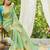 parrot_green plain silk silk-sarees saree with blouse
