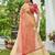 peach plain silk silk-sarees saree with blouse