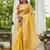 yellow plain silk silk-sarees saree with blouse