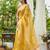 yellow plain silk silk-sarees saree with blouse