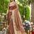 Brown plain tissue tissue-sarees saree with blouse