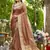 Brown plain tissue tissue-sarees saree with blouse