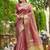 Maroon plain tissue tissue-sarees saree with blouse