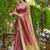 Maroon plain tissue tissue-sarees saree with blouse