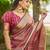 Maroon plain tissue tissue-sarees saree with blouse