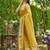 Yellow plain tissue tissue-sarees saree with blouse