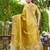 Yellow plain tissue tissue-sarees saree with blouse