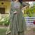Women Floral Embroidered Empire Thread Work Cotton Cambridge Kurta  Pant & With Dupatta