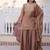 Antique-gold fendi crush embroidered kurta sharara set with dupatta