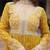 Yellow faux georgette embroidered anarkali suit set with sequins work