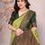 lemon green  soft art silk banarasi jacuard work designer party wear saree with unstitched blouse piece