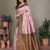 light pink graan  soft art silk banarasi jacuard work designer party wear saree with unstitched blouse piece