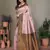 light pink graan  soft art silk banarasi jacuard work designer party wear saree with unstitched blouse piece