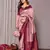 peach wine  soft art silk banarasi jacuard work designer party wear saree with unstitched blouse piece